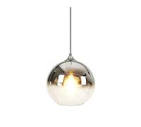 Lampada a sospensione moderna a sfera in vetro a specchio, oro/oro rosa/argento, globo, lampada a sospensione, creatività nordica, E27, lampada a sospensione a testa singola, lampada da cucina (Color