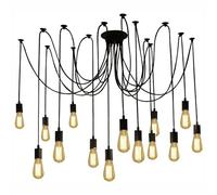 Lampada a Sospensione Moderna Classica a Forma di Ragno, Bianca, Fai da Te, Regolabile, con Cavo da 79", Elegante lampadario da soffitto per Soggiorno, Sala da Pranzo e Camera da l
