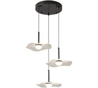 Lampada a Sospensione Moderna di metà secolo a 3 luci, Lampada a Sospensione a LED in Oro Vintage, lampadario Nordico a Forma di Fiore di Loto, Lampada a Sospensione a grappolo NER