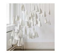 Lampada a Sospensione Moderna e Minimalista per Camera da Letto, Design Lungo a Due Livelli, lampadario a Sospensione Bianco, Illuminazione da soffitto contemporanea, Elegante Arredamento PE