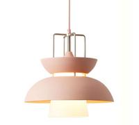 Lampada a Sospensione Moderna e Semplice in Metallo, E27 con Testa Singola, Paralume in Ferro colorato, Illuminazione da soffitto, Lampada a Sospensione per ristoranti, Bar e Isole