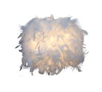 Lampada A Sospensione Moderna E Soffice, Paralume In Piuma Bianca, Illuminazione A Goccia, Decorazione For Camera Da Letto, Studio, A Creativa(White 14cm)