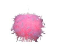 Lampada A Sospensione Moderna E Soffice, Paralume In Piuma Bianca, Illuminazione A Goccia, Decorazione For Camera Da Letto, Studio, A Creativa(Pink 20cm)