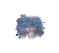 Lampada A Sospensione Moderna E Soffice, Paralume In Piuma Bianca, Illuminazione A Goccia, Decorazione For Camera Da Letto, Studio, A Creativa(Grey 14cm)