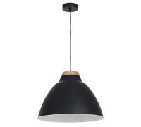 Lampada A Sospensione Moderna E27 Ø40Cm Nera Per Interni