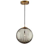 Lampada a sospensione moderna grigio fumo grande lampada a sospensione globo metà secolo vintage lampadario a sfera d'oro lampadario a sfera per isola da cucina 25 cm elegante arredamento per la casa
