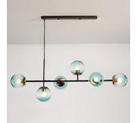 Lampada a Sospensione Moderna in Cristallo a 6 luci, Altezza Regolabile, Design Contemporaneo a Sfera, Ideale per Soggiorno, Sala da Pranzo, Ristorante, Elegante Decorazione per Interni