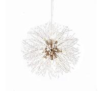 Lampada a Sospensione Moderna in Cristallo con fuochi d'artificio Durante la Luce, 16 luci, Finitura in Metallo Cromato, per Sala da Pranzo, Soggiorno, Camera da Letto, Loth 9 Teste, 50 cm (Croma
