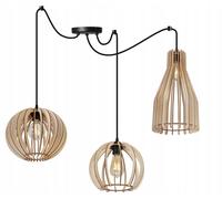 LAMPADA A SOSPENSIONE MODERNA IN LEGNO CON EFFETTO LED