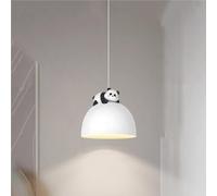 Lampada a sospensione moderna in metallo bianco decorativo nordico di metà secolo, con simpatici fiocchi, a forma di coniglio e panda, per camera da letto di ragazzi e ragazze, studio, cameretta dei b