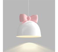 Lampada a sospensione moderna in metallo bianco decorativo nordico di metà secolo, con simpatici fiocchi, coniglio e panda, lampada a sospensione per camera da letto di ragazzi e ragazze, studio, came