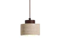 Lampada a Sospensione Moderna in Pietra, Cilindro, Mini Lampada a Sospensione in Marmo, Lampada da soffitto in Pietra Ale, lampadario Vintage in Legno per Sala da Pranzo, Isola Cucina, Camera da