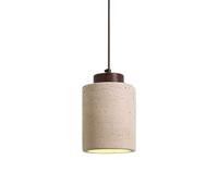 Lampada a Sospensione Moderna in Pietra, Cilindro, Mini Lampada a Sospensione in Marmo, Lampada da soffitto in Pietra Ale, lampadario Vintage in Legno per Sala da Pranzo, Isola Cucina, Camera da