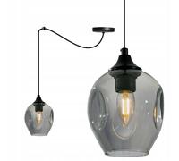 Light-Home Spider Roma Lampadario a Sospensione - Lampadario Ragno per Soggiorno Camera da Letto e Cucina - Lampade a Sospensione in Metallo e Vetro con Paralume Moderno - 1 Luce - E27