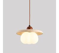 Lampada a sospensione moderna in vetro per sala da pranzo Isola della cucina in stile Wabi-Sabi Lampadario a sospensione a LED in vetro di latte con lampada a sospensione a forma di zucca Lampada a