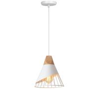 LAMPADA A SOSPENSIONE MODERNA INDUSTRIALE IN LEGNO E27 LAMPADARIO DA SOFFITTO DE