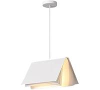 Lampada a sospensione moderna nordica a forma di libro in metallo e acrilico, altezza regolabile, attacco E26/E27, ideale per camera da letto, sala da pranzo, soggiorno, studio. Un'opera d'arte unica