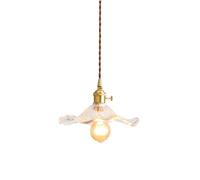 Lampada a Sospensione Moderna per Interni a Forma di Fiore, Lampada a Sospensione in Vetro, Foglia di Loto, Stile Nordico, Lampada a Sospensione Singola da soffitto per Isola Cucina, Sala da Pranzo,