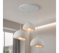 Lampada a sospensione moderna per sala da pranzo, 3-Testa Circolare Piatto Da Soffitto Cucina Isola Luce Hallway Ristorante Hanging Lamp E27 Base Giapponese Wabi-Sabi Stile Bird Nest Shape