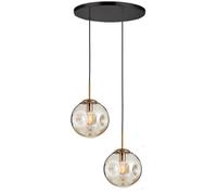 Lampada a sospensione moderna semplice a sfera di vetro irregolare, lampadario a singola ondulazione creativa di personalità, lampada a sospensione regolabile minimalista a globo urto per camera da le