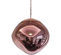 Lampada a sospensione moderna vetro a globo cromata stile Mid-Century lampadario a sospensione a LED singolo for cucina isola soggiorno scale sala da pranzo attacco E26(Rose Gold,30cm(11.8inch))