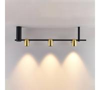 Lampada a sospensione Molto Luce Nuun SD, nero/oro, a 3 luci. Molto Luce