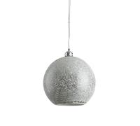 Lampada a Sospensione Mosaico 20419 Ø30CM Vetro Mosaico Argento [EEK: A ++ to E]