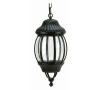 Lampada A Sospensione Nera Impermeabile Rustica E27 Per Giardino Ingresso