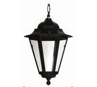 Lampada A Sospensione Nera In Alluminio IP44 Rustica E27 Per Giardino E Balcone