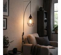 Lampada A Sospensione Nera In Rete Metallica Per Camera Da Letto H 26 Cm [EEK: Non valutato]