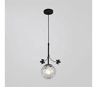 Lampada a Sospensione Nera Moderna e Semplice Trasparente lampadari a Letto di Vetro sferico in Vetro per Il soffitto di Illuminazione dell'isola da Cucina del Ristorante Realizzato in Cina