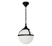 Lampada a Sospensione Nero Bianco Rotondo Giardino IP44 Vintage Elegante Glenn