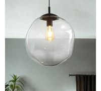 Lampada a Sospensione Nero Vetro Fumé Sfera Regolabile Sala Luce Bosta E27