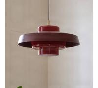 Lampada a sospensione Nola Rico, rossa, Ø 38 cm, metallo/vetro NOLA