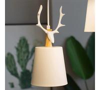 Lampada a sospensione nordica a forma di corna di cervo, moderna lampada a sospensione con paralume in metallo nero opaco, illuminazione rustica creativa per cucina, sopra l'isola, per sala da pranzo