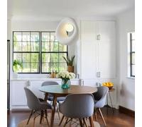 Lampada a sospensione nordica Wabi-Sabi Lampade in resina bianca Lampadario a soffitto per soggiorno Sala da pranzo Camera da letto Lampadina a LED G9