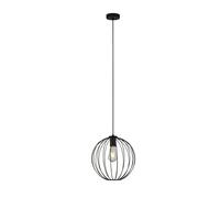 Lampada A Sospensione Ombrello Ø 30 Cm E27 Nera Metallo Retro Soggiorno