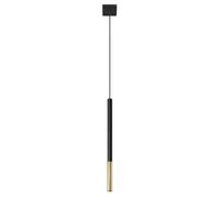Lampada a Sospensione Oro Nero Cilindro Ø 2,5 CM Stretto Metallo G9 Luce Pranzo