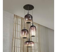 OSRAM Lampada a sospensione Decor Needle Plate 4xE27, grigio scuro, acciaio, ca