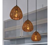 Lampada a sospensione OSRAM Decor Paper Drop, a 3 luci, lunga, beige, E27 Osram