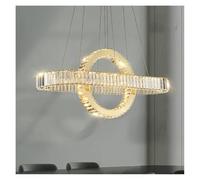Lampada A Sospensione Ovale Moderna A Led Dimmerabile, Lampada A Sospensione In Cristallo K9 Per Sala Da Pranzo, Cavo Regolabile, Lampadario Elegante, Luce Calda 128(L120 W40Cm 92W - Luce Neutra)