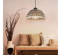 Lampada A Sospensione Pendelleuchte In Legno E Metallo Nero Stile Boho 30x120cm [EEK: Non valutato]