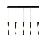Lampada a Sospensione Pendelleuchte LED B:100 CM Nero Regolabile Stretto 3000K [EEK: G]