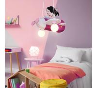 Lampada A Sospensione Per Bambini Aereo Rosa 2 Fiamme E27 Camera Dei Bambini [EEK: Inaditato]