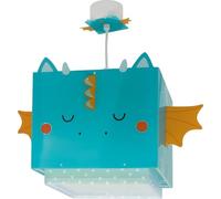Lampada a sospensione per bambini Dalber Little Dragon, con drago e altri animali, modello 64382M, attacco E27, ideale per la cameretta dei bambini.