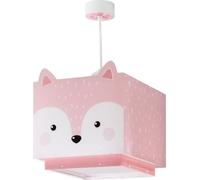 Lampada a sospensione per bambini Dalber Little Fox, piccola volpe rosa, modello 64582M, attacco E27, lampade per bambini, cameretta.