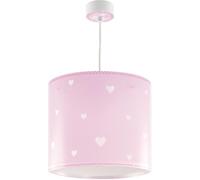 Lampada a sospensione per bambini Dalber Sweet Dreams, cuori rosa, E27, 62012MS, lampade per bambini, cameretta da bambina.
