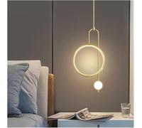 Lampada a Sospensione per Camera da Letto Ring Warm Camera da Letto Comodino Lampada a Sospensione Moderna per Soggiorno Ingresso Bagno (Oro)