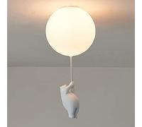 Lampada a sospensione per camera dei bambini, motivo: orso polare, lampadario a LED per ragazzi e ragazze, illuminazione per asilo nido e asilo, plafoniera creativa (dimensioni: sfera C-23 cm)