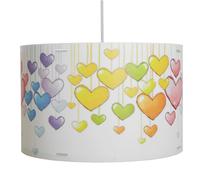 Lampada a sospensione per camerette CYLINDER Ø 45xh 29 cm in multicolor CUORI multicolor